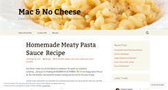 Desktop Screenshot of macandnocheese.com